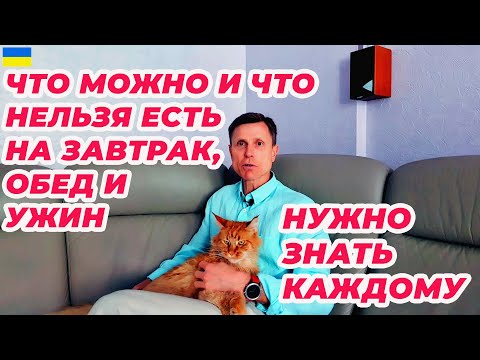 Видео: Что можно и что нельзя есть на завтрак, обед и ужин. Нужно знать каждому.