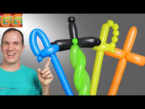 Видео: Сабля из шариков. Как сделать меч из ШДМ - меч из шаров