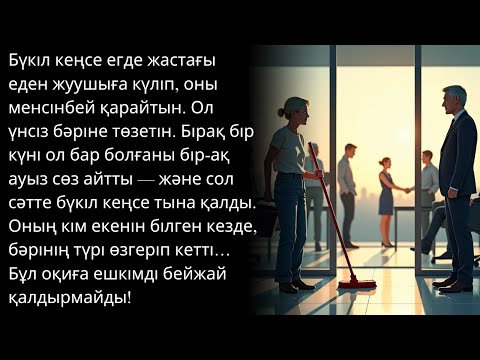 Видео: Егде жастағы еден жуушыны бүкіл кеңсе мазақ ететін. Бірақ бір ғана сөйлемді естіген соң... бәрі тып.