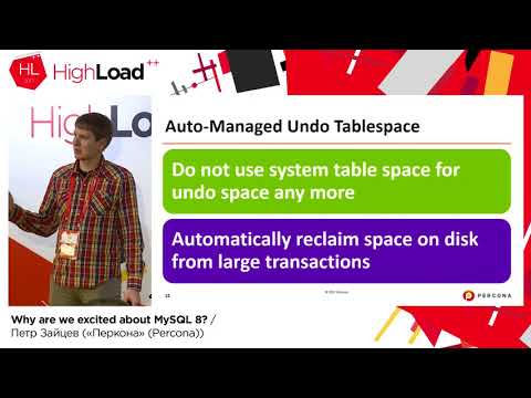 Видео: Why are we excited about MySQL 8? / Петр Зайцев (Percona)