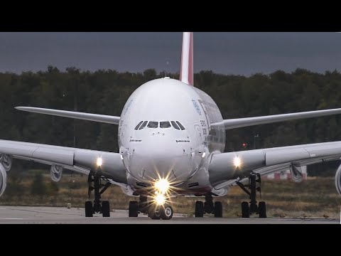 Видео: Airbus А380 на фоне споттеров. Посадка и взлет самолета-гиганта  в Домодедово.