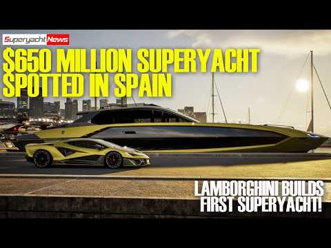Видео: Первая 101-футовая суперяхта Lamborghini! | SY News Ep534