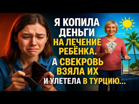 Видео: Свекровь взяла деньги, которые я копила на лечение ребёнка, и улетела в Турцию…
