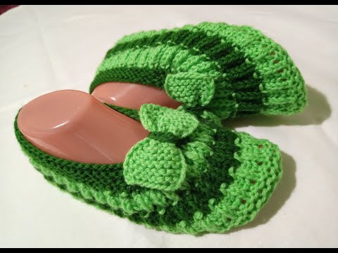 Видео: Плетени Терлици - Модел 13 (Knitted Slippers) (Тапочки спицами) (Patik) (Pantufas passo a passo)