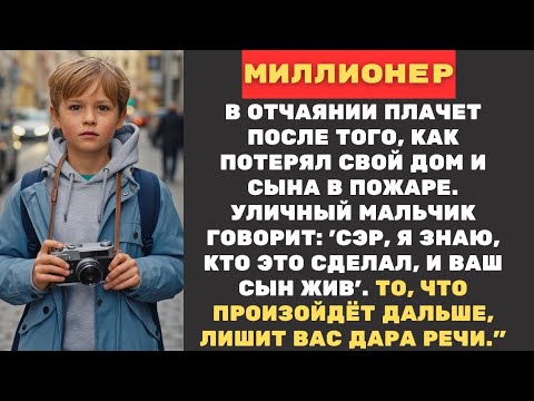 Видео: Миллионер потерял дом и сына в пожаре… Но встреча с уличным мальчиком всё изменила!