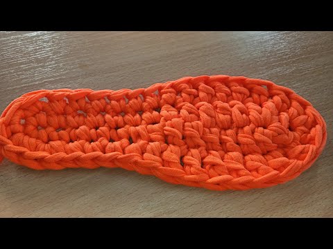 Видео: Подошва для тапочек крючком за 10 минут