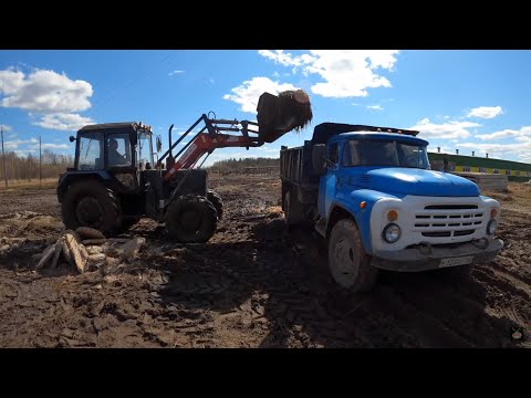 Видео: Самый результативный день! Работа на доставке навоза на ЗИЛ-130 самосвал!
