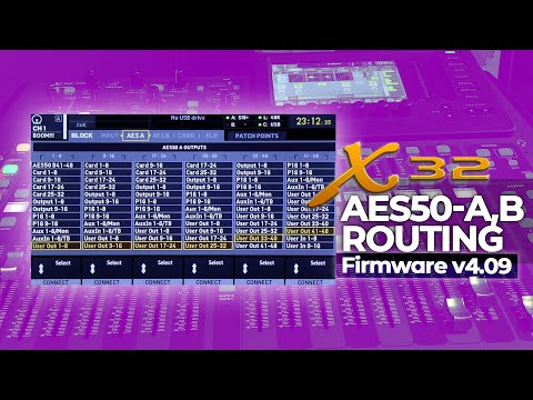 Видео: Использование AES50 для отправки и получения звука на x32 W/Stage Boxs