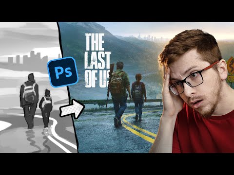 Видео: Из скетча в фотошоп арт / The Last of Us