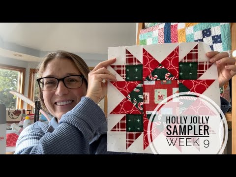 Видео: Лоскутное одеяло Holly Jolly Sampler Along — шоколадная хрустящая корочка, овсяное печенье и кусо...