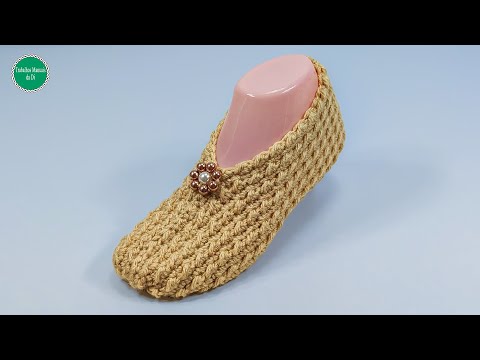 Видео: Легкие тапочки крючком пошагово