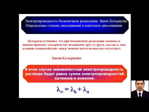 Видео: Электропроводность растворов электролитов Процессы в электродах