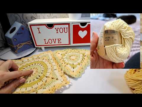 Видео: Кофта с мотивами. Часть 1. Вяжем квадратный мотив.