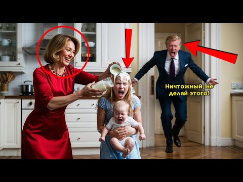 Видео: Мачеха облила девочку молоком… Но внезапно миллионер закричал: “СТОП!”