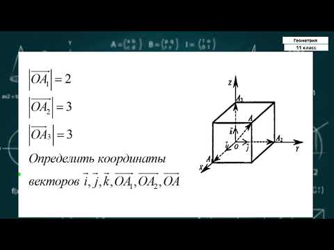 Видео: 11-класс | Геометрия | Координаты точки и координаты вектора.