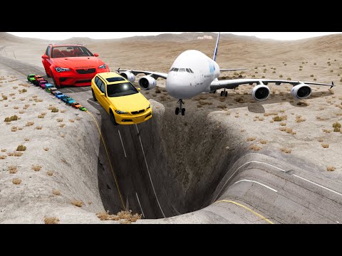 Видео: 🌈 БОЛЬШИЕ И МАЛЕНЬКИЕ МАШИНКИ против ГИГАНТСКОЙ ЯМЫ #73 💥🔥 – BeamNG.drive: испытание «Красочный х...