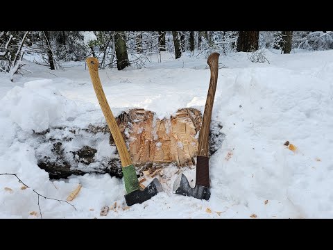 Видео: Шведский или русский? Топоры Husqvarna Forest Axe и Лунь от Аники.