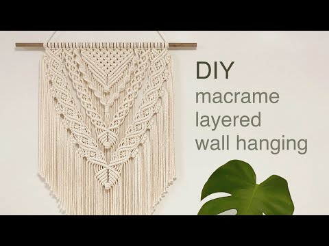 Видео: DIY | macrame layered wall hanging | многослойный макраме настенный