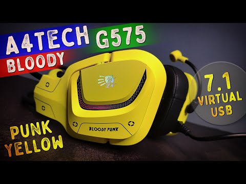 Видео: Правдивый Отзыв! A4Tech Bloody G575 Punk Yellow. Игровая Гарнитура 7.1 Звук.