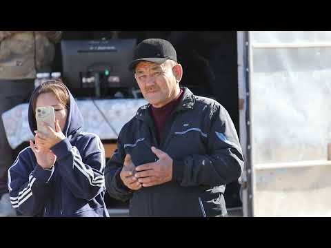 Видео: Жетісу обл Ақсу ауданы Егінсу ауылының тұрғыны Бақтыбай әкеміздің зейнетке шығуына арналған Көкпар