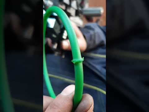 Видео: сварка круглого полиуретанового ремня welding round polyurethane belt