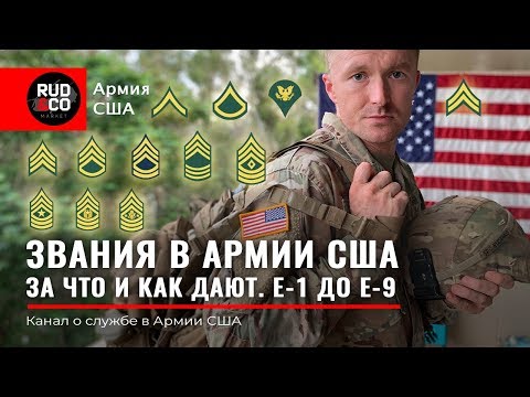 Видео: ЗВАНИЯ АРМИИ США. От рядового до сержанта. US Army. Rud&Co
