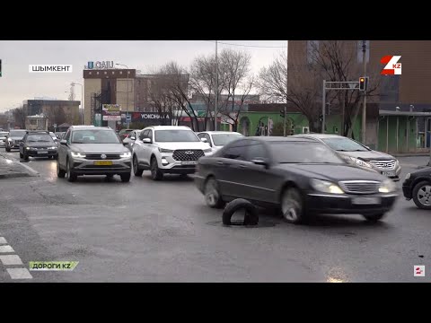 Видео: Открытые люки, отсутствие знаков: что творится на дорогах Шымкента? | Дороги KZ