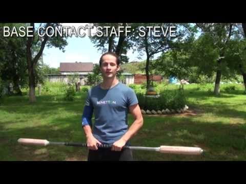 Видео: Фаер-шоу. Урок 1 - Base contact staff: steve contact staff and variation