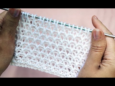Видео: №198 Летний жемчуг.  Ажурная сетка спицами. Для летнего топа.