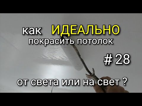 Видео: По направлению или от света? Как ИДЕАЛЬНО покрасить потолок? #28.