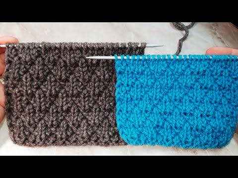 Видео: Рельефный  узор лицевыми и изнаночными петлями // Pattern with front and back loops.