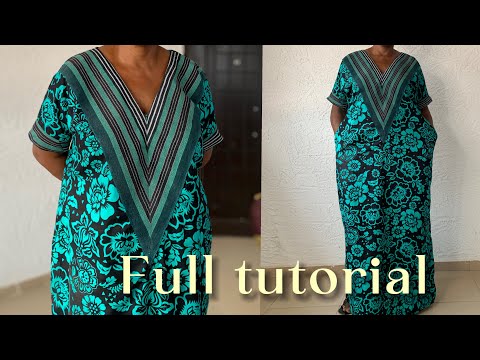 Видео: Как раскроить и сшить кафтан бубу с V-образным вырезом асоке