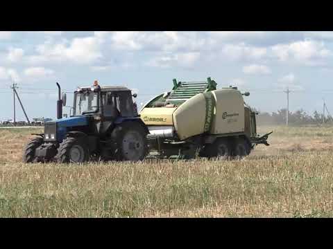 Видео: тюкование рапсовой соломы. 2020