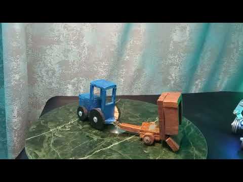 Видео: Деревянный Синий🔵 Трактор🚜!!!