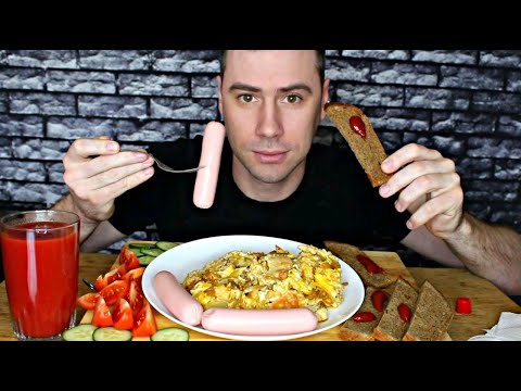 Видео: MUKBANG Сосиски, яичница с салом /Мир во всем мире/ ASMR / МУКБАНГ / Мукбанг Сеня / eating show / 먹방