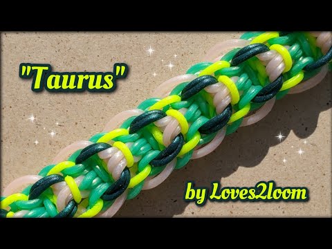 Видео: Мастер-класс по плетению браслета "Телец" на тюбике Monster Tail/Rainbow Loom