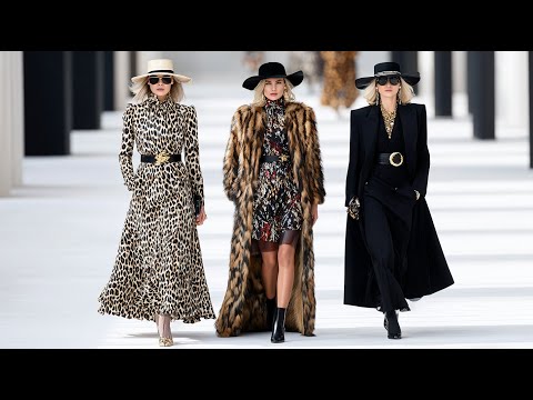 Видео: Парижская коллекция осень-зима 2025/26 от SAINT LAURENT для женщин старше 60 лет