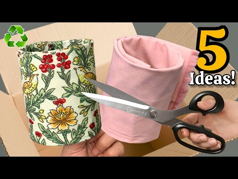 Видео: Преображение картона и обрезков ткани #2 😱♻️ 5 ГЕНИАЛЬНЫХ идей для переработки, которые вас удивят!