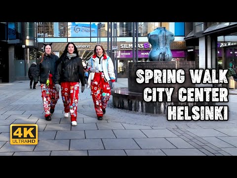 Видео: ЧТО ПРОИСХОДИТ в центре Хельсинки этой весной? Пешая экскурсия в формате 4K!