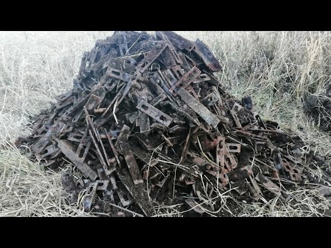Видео: Возможно ли накопать тонну за день?Нашли транспортерную ленту,цепь!Рекорд побит.Коп у ручья часть#2