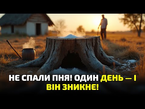 Видео: ПЕНЬ ПРОПАВ САМ! Дивовижний метод, який працює без вогню, сокири і бензину!