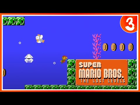 Видео: Подводные страсти и лабиринт в замке ➤ Super Mario Bros.: The Lost Levels ➤ Прохождение #3