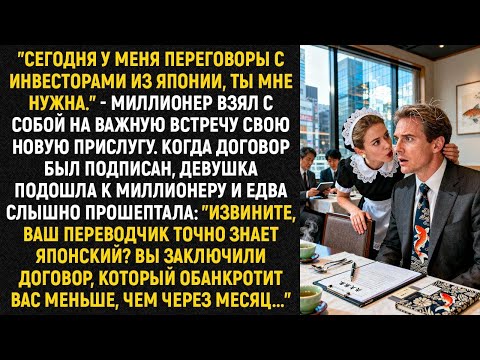 Видео: «Сегодня важные переговоры с инвесторами из Японии, ты поедешь со мной!» — сказал миллионер служанке