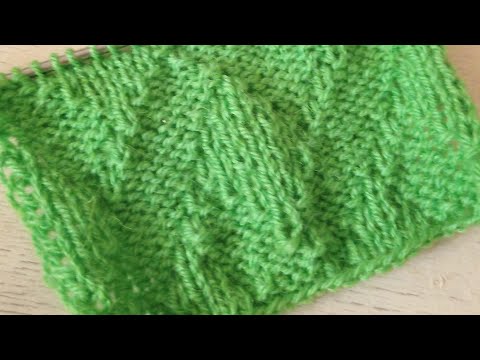 Видео: Зфектный двухсторонний теневой узор спицами. МК.