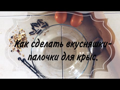 Видео: Как сделать вкусняшки-палочки для крыс.