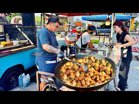 Видео: Всего $0.5! Лучший тайский жареный рис с мясом распродан по 300 коробок каждый день