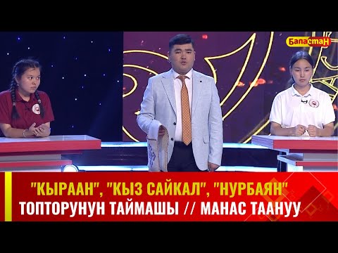 Видео: "Кыраан", "Кыз Сайкал", "Нурбаян" топторунун  республикалык таймашы // МАНАС ТААНУУ