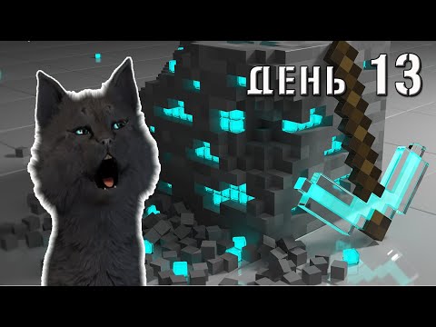 Видео: Minecraft Супер Кот ПОШЕЛ ИСКАТЬ АЛМАЗЫ ДЛЯ ТЕЛЕПОРТА К ДРАКОНАМ 🐱 ВЫЖИВАНИЕ 100  ДЕНЬ 13