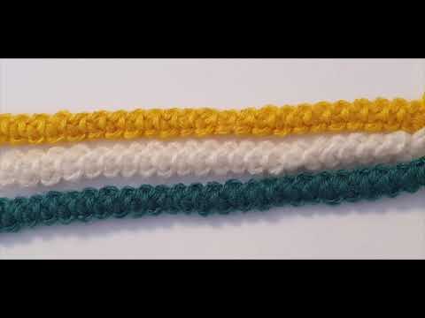 Видео: Шнур Гусеничка крючком/ Уроки вязания/ Мастер-класс