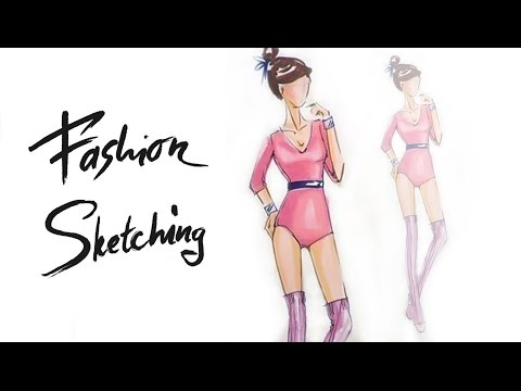 Видео: Fashion Sketching: Фигура в перспективе.